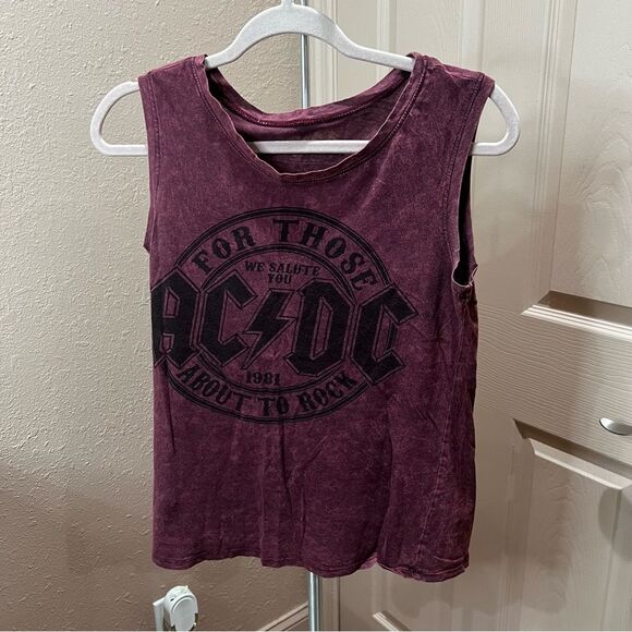 * AC/DC Graphic Stonewash Muscle Tee - Picture 6 of 13